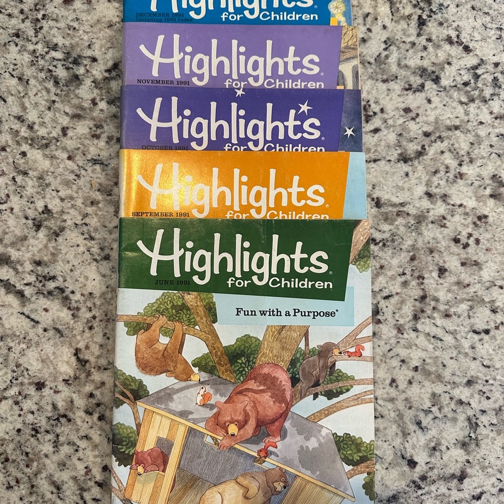 Vintage Highlights for Children Magazine bundle 1991